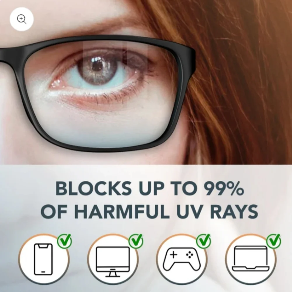 Benicci Black Blue Light Blocking Glasses